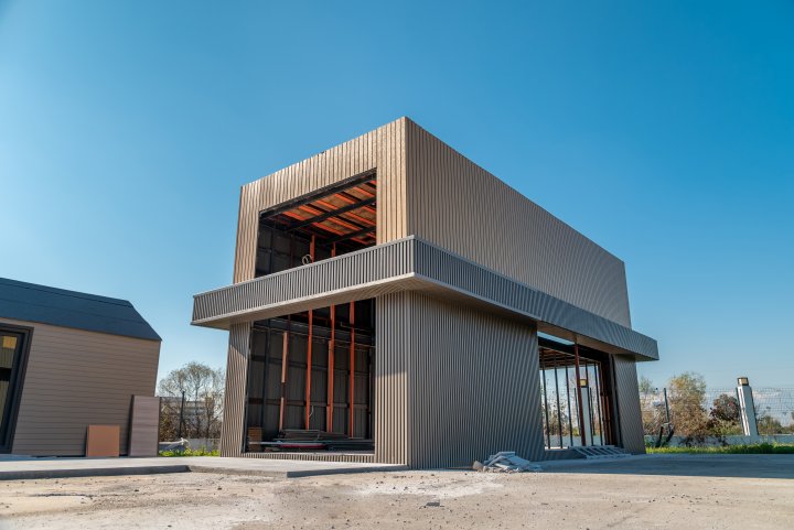 Metal siding on residential home