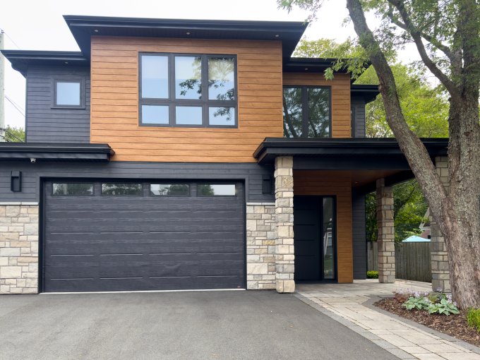 Wood siding on residential home