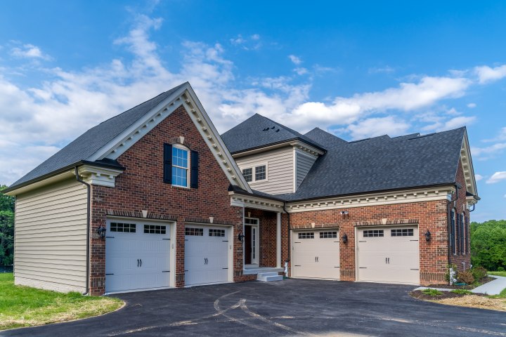 Brick siding on residnetial home