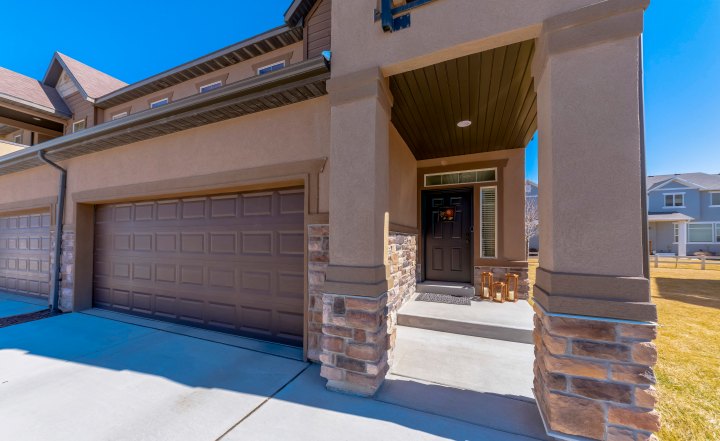 Stucco siding on residential home